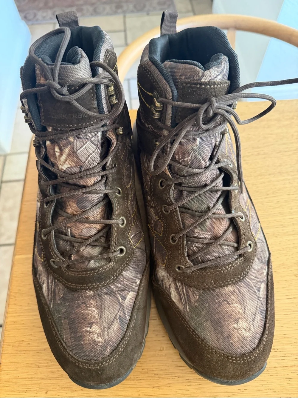 Men's Brown Camouflage Hiking Boots - Durable Trail Footwear